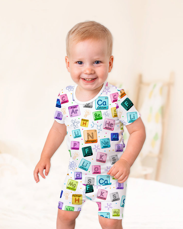Science Elements Bamboo Two Piece Short Sleeve Shorts Pajama Set