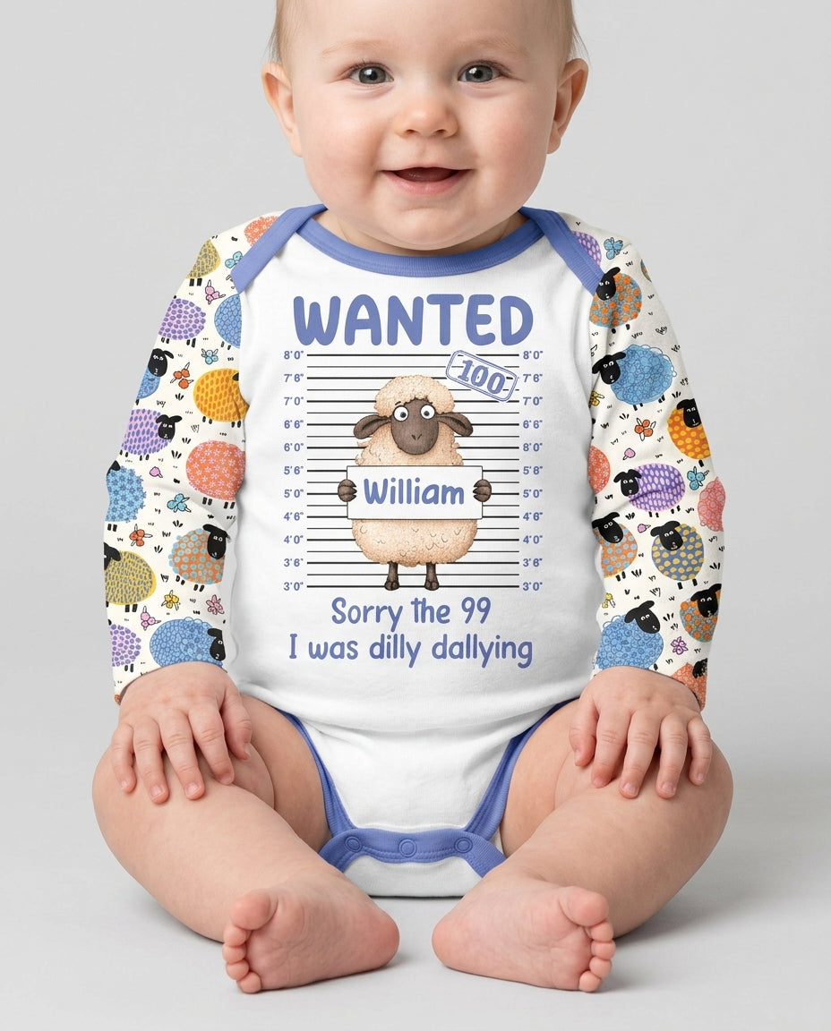 The Lost Sheep Custom Name Bamboo Bodysuit