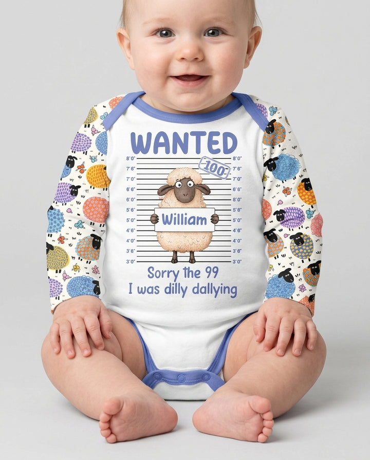 The Lost Sheep Custom Name Bamboo Bodysuit