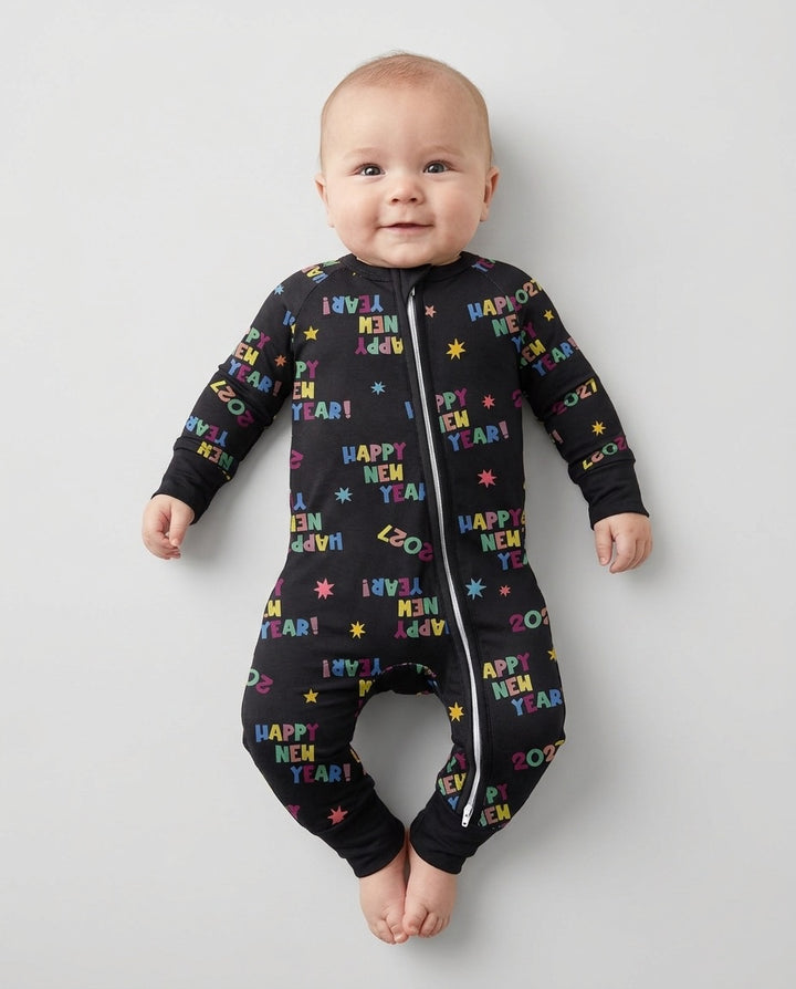 Retro Happy New Year 2027 Bamboo Convertible Zippy