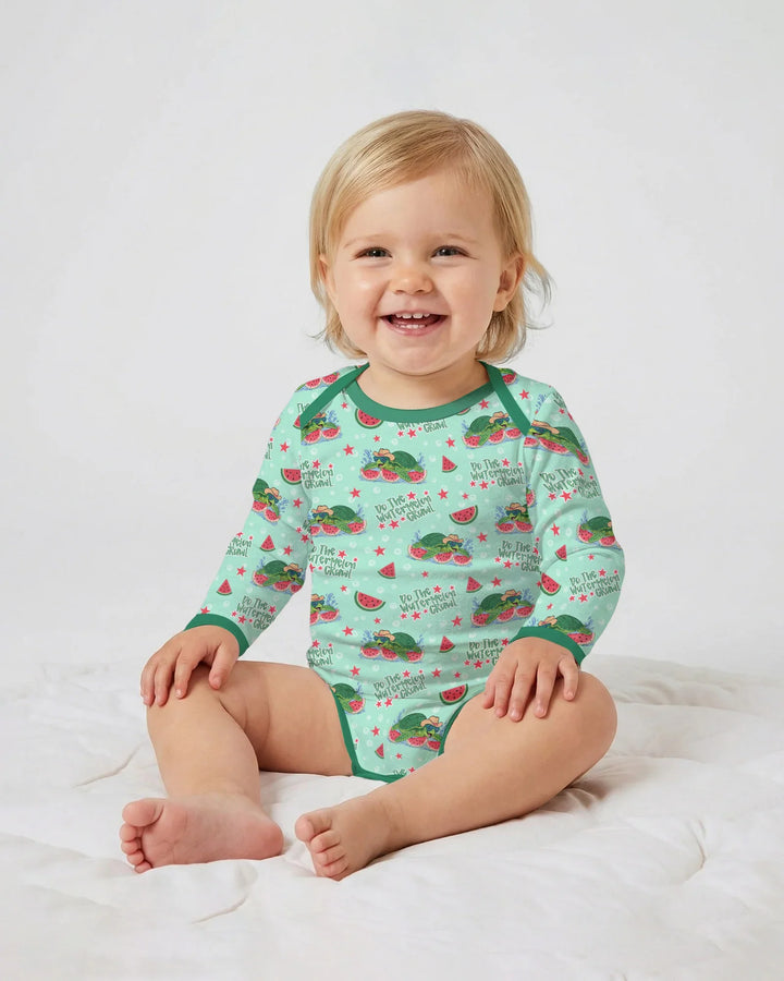 Watermelon Turtle Family Matching Bamboo Bodysuit