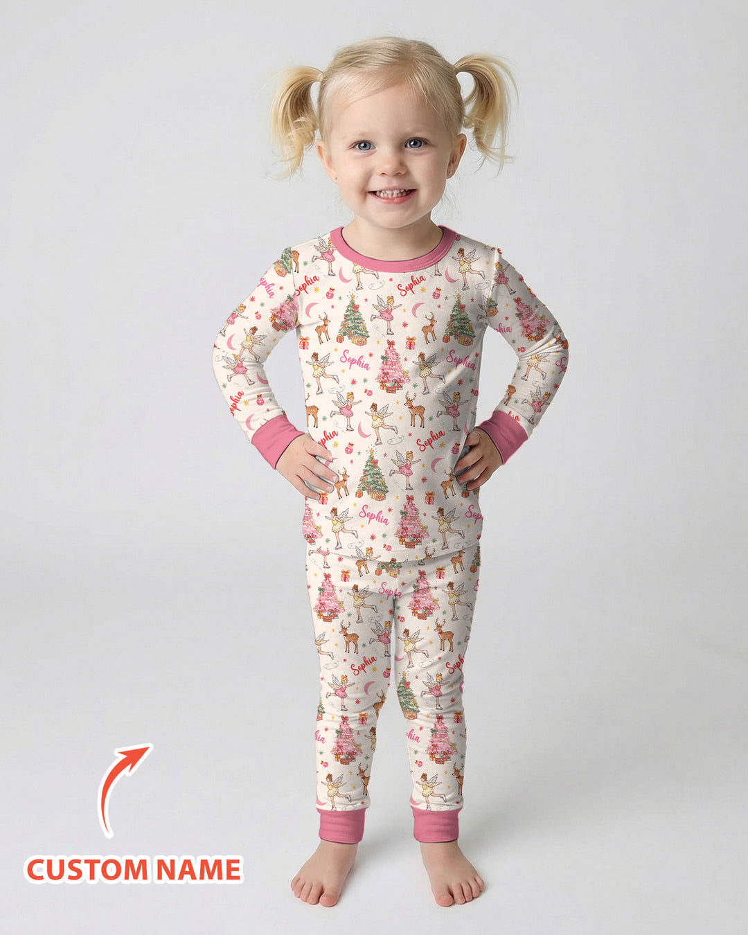 Christmas Checkered Bamboo Two Piece Long Sleeve Pajama Set