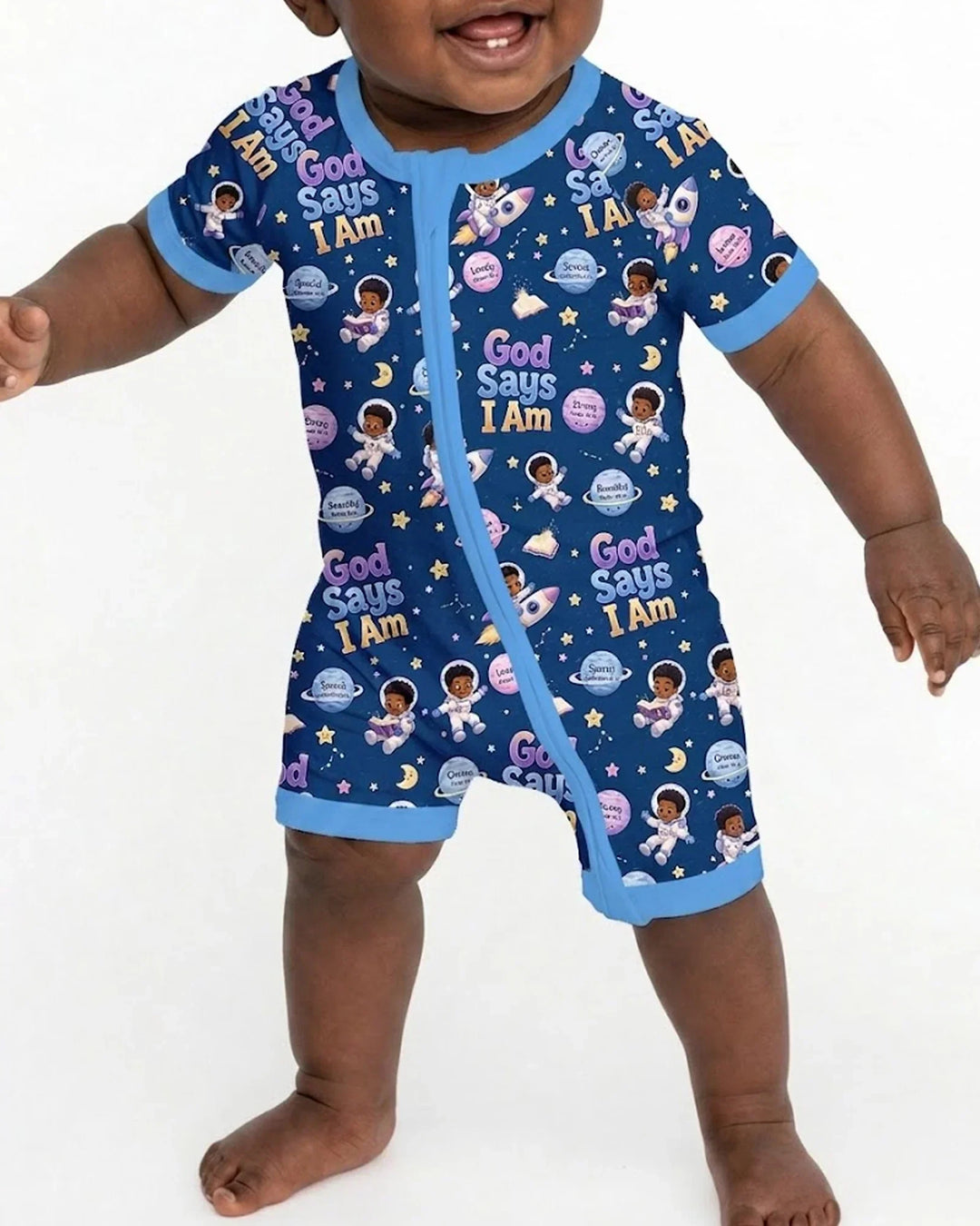 Black Boy God Says I Am Bamboo Shorty Zippy