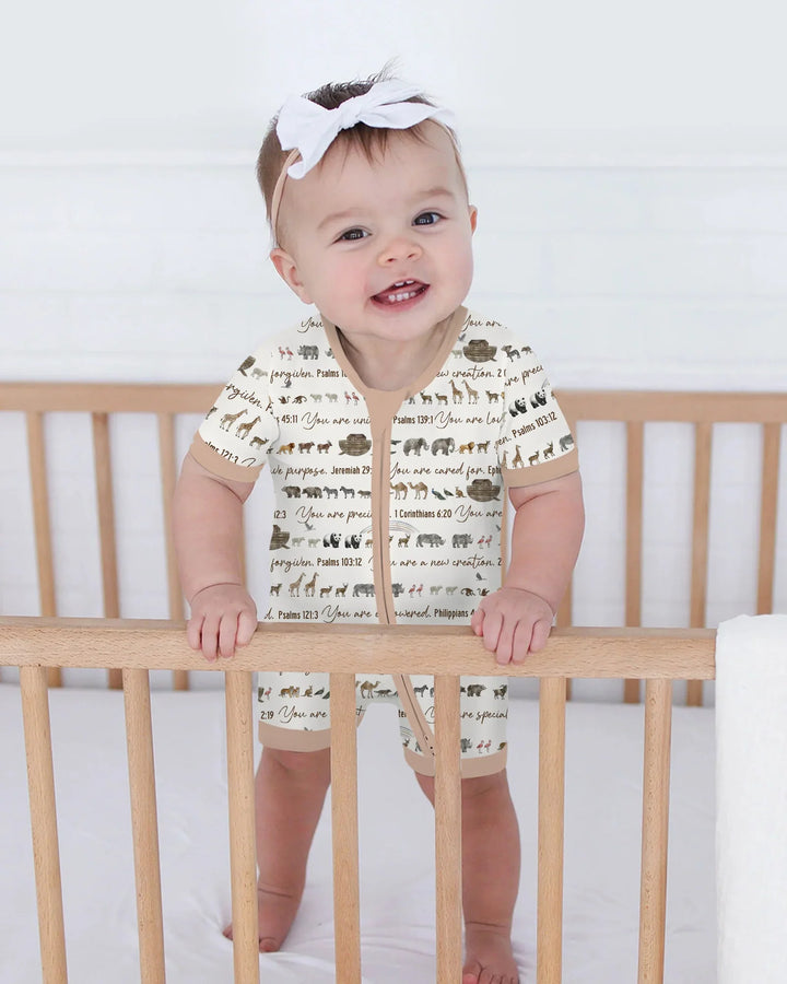 Biblical Noah's Ark Bamboo Shorty Zippy