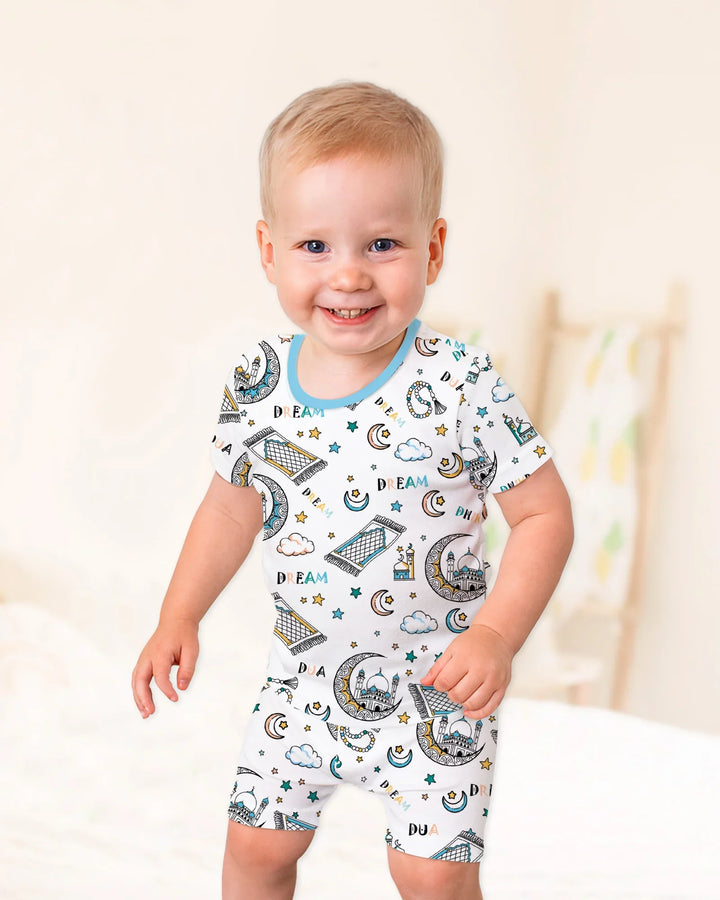 Dua, Dhikr, Dream Matching Family Two Piece Short Sleeve Shorts Pajama Set