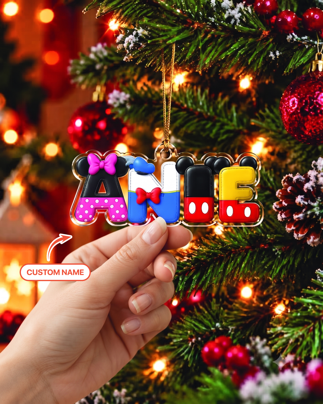 Magical Character Name Keepsake Personalized 1-Side Photo Acrylic Ornament