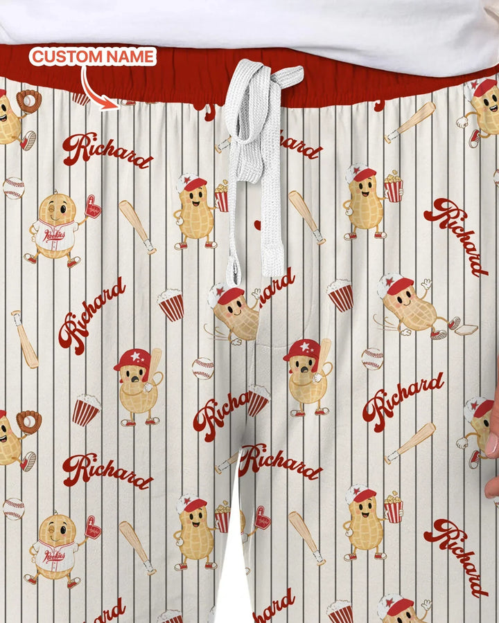 Conjunto de pijama de bambú para hombre Nam Retro Ballgame personalizado