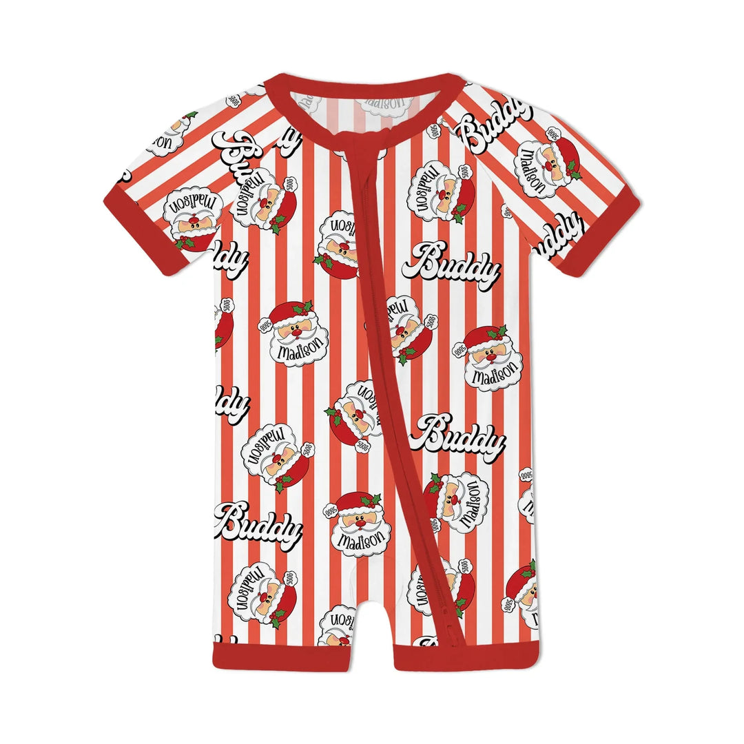 Christmas Santa Claus Custom Name Buddy Shorty Zippy