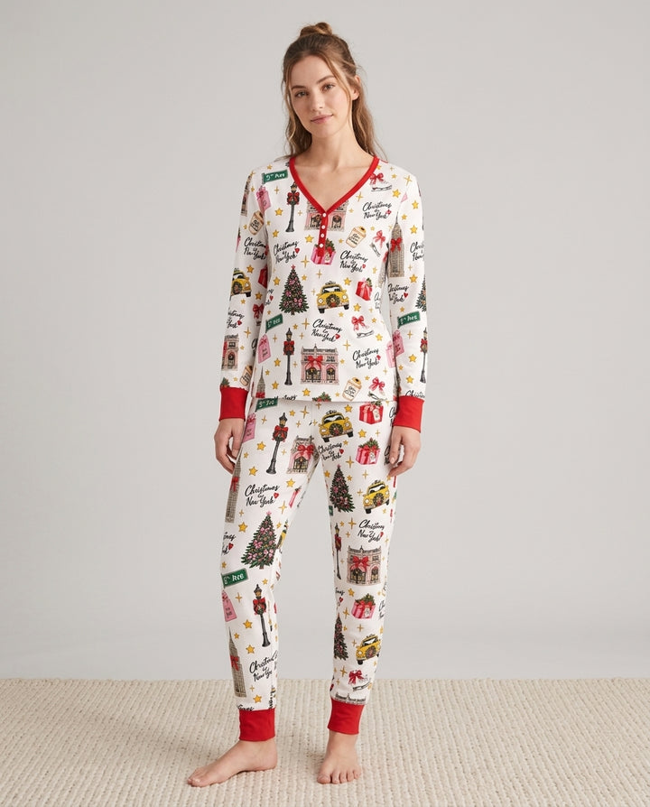 Christmas In NYC Bamboo Women Pajama Set