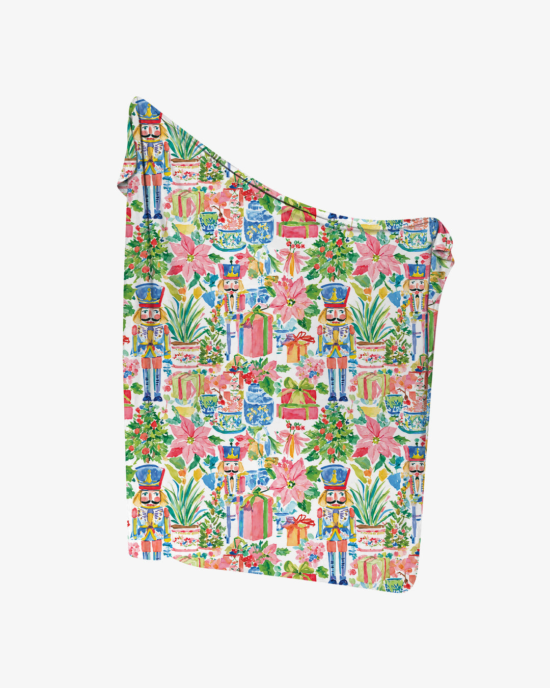 Watercolor Nutcracker Holiday Bamboo Swaddle Blanket