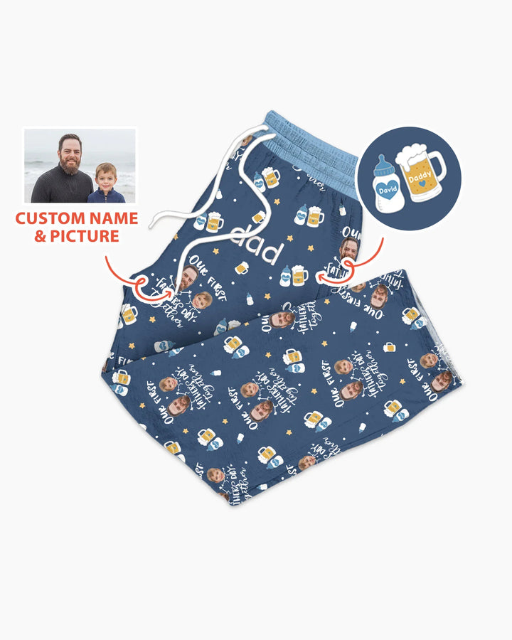 Personalized Embroidered Our First Father's Day Bamboo Men's Pajama Set
