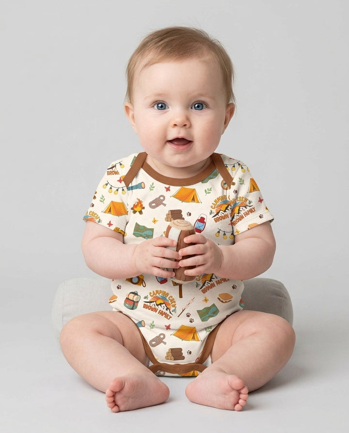 Gerippte Babykleidung mit individuellem Foto - Weich &amp; Skizzenhaft