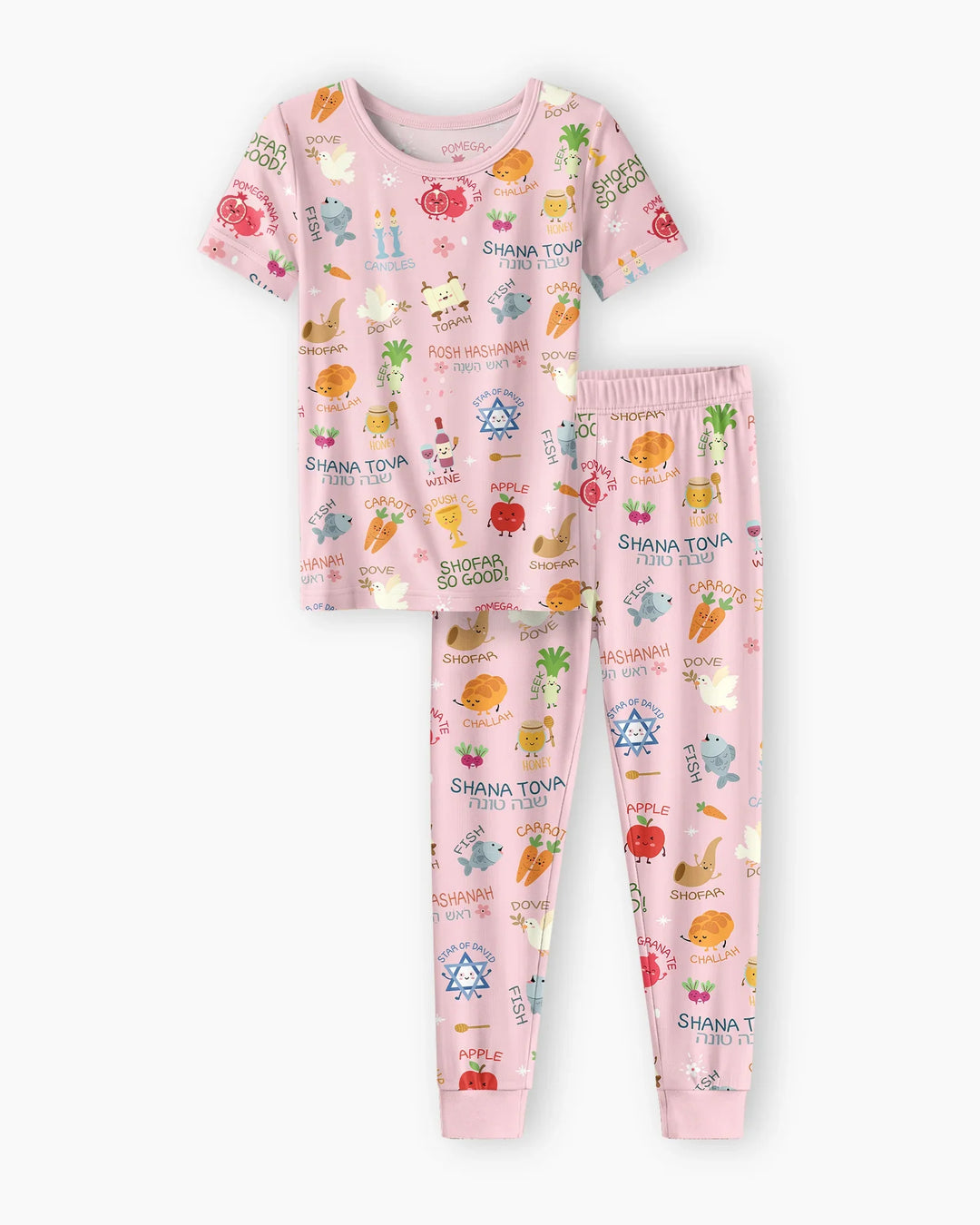 Family Rosh Hashanah Matching Bamboo Two Piece Short Sleeve Pajama Set