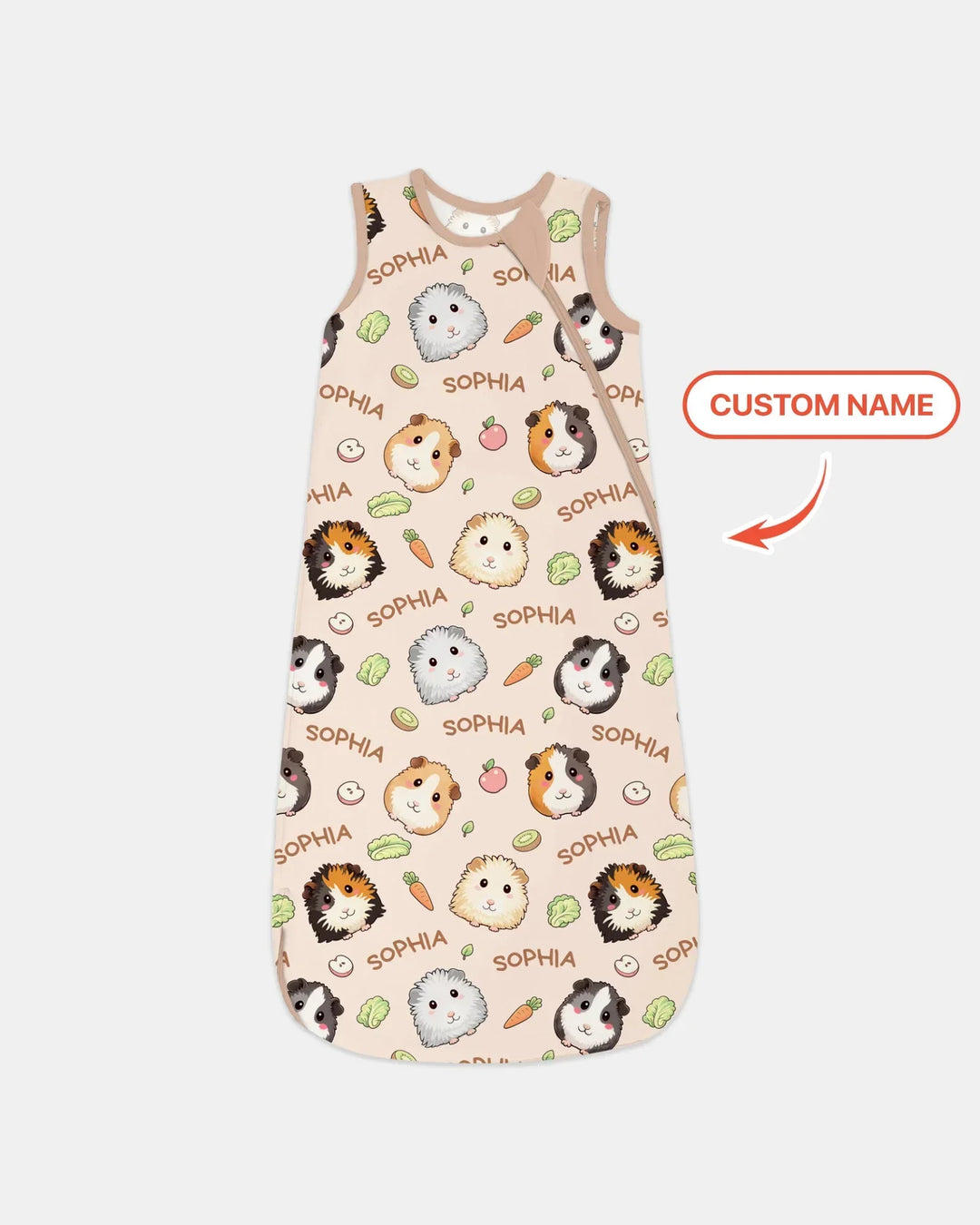 Custom Name Cute Guinea Pigs Sleep Bag