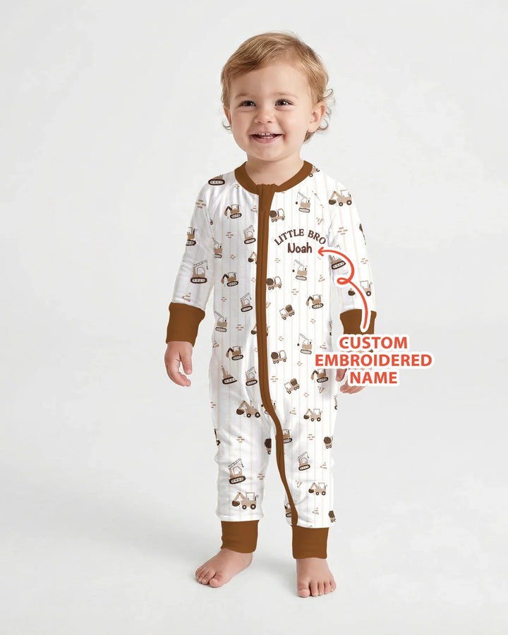 Custom Embroidered Name Constructor Little Bro Bamboo Convertible Zippy