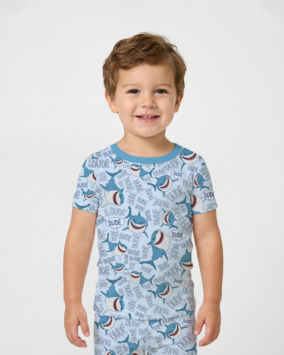 Conjunto de pijama de dos piezas de manga corta de bambú