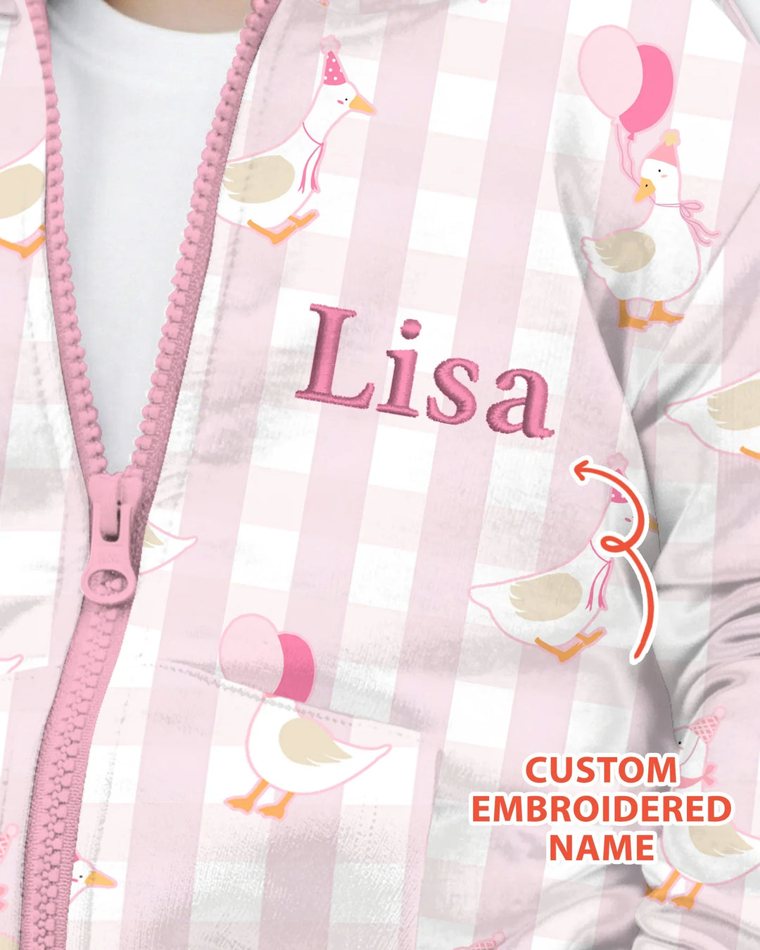 Custom Embroidered Birthday Boy/Girl Baby Bamboo Zip Hoodie