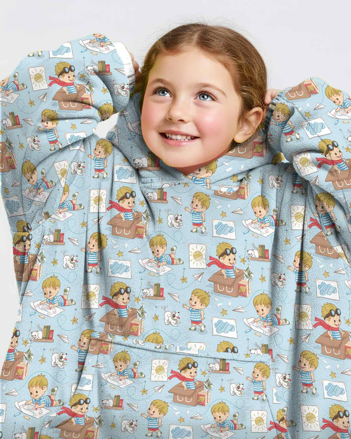 Tiny Explorer Tales Bamboo Blanket Hoodie