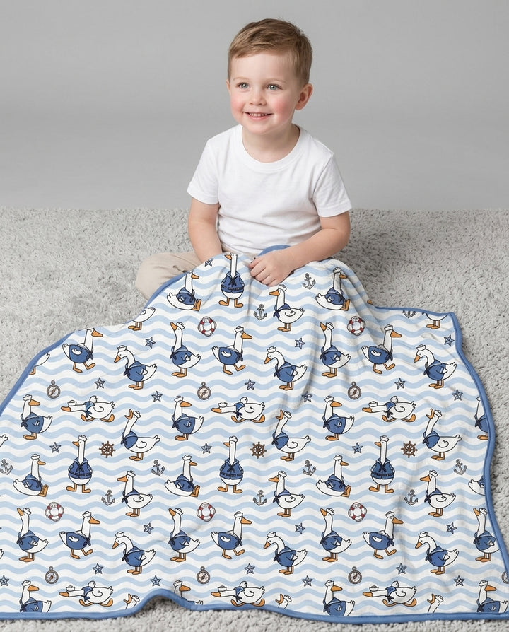Silly Goose Sailor Bamboo Blanket