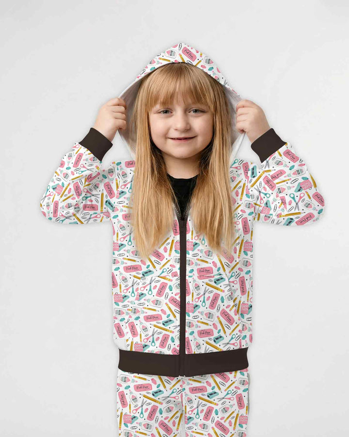 Pink Power School Supplies Bamboo Zip Hoodie