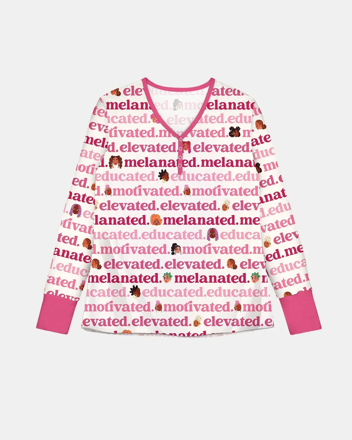 Educated Motivated Elevated Melanated Women Pajama Set