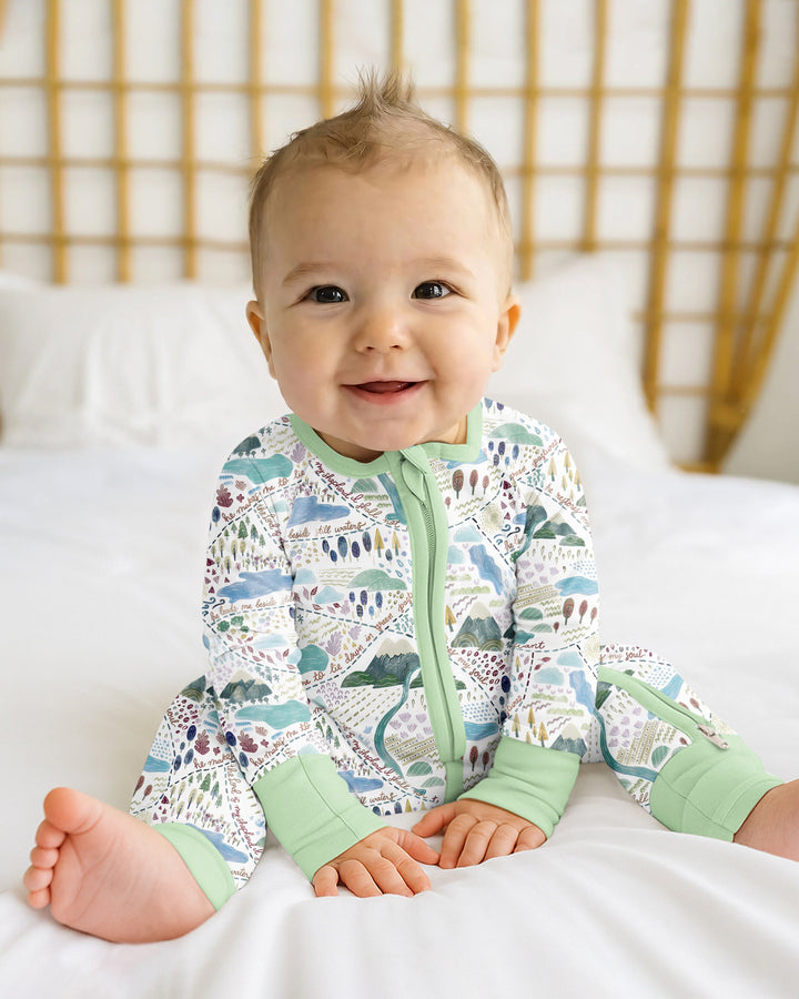 Whimsical Psalms 23 Map Bamboo Convertible Zippy