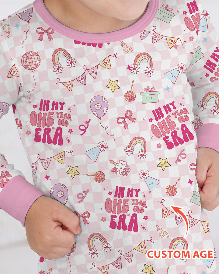 Personalized In My Birthday Era Bamboo Two Piece Long Sleeve Pajama Set