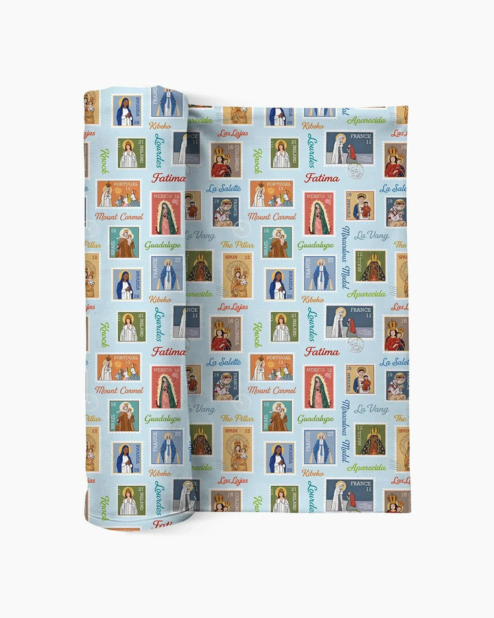 Our Lady, Around the World swaddle blanket