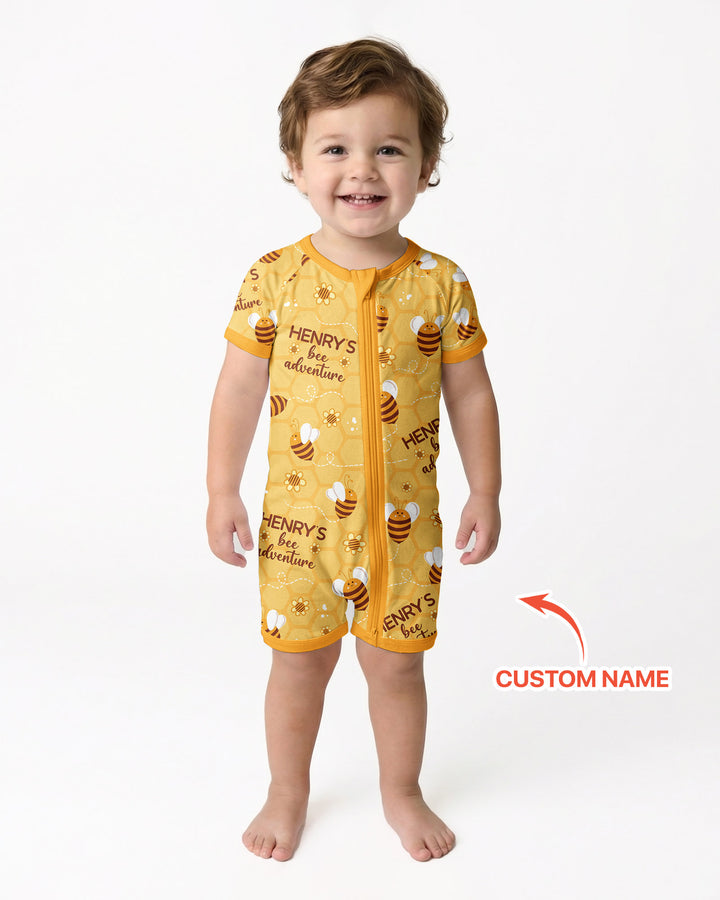 Custom Name Bee Back To School Bamboo Shorty Zippy
