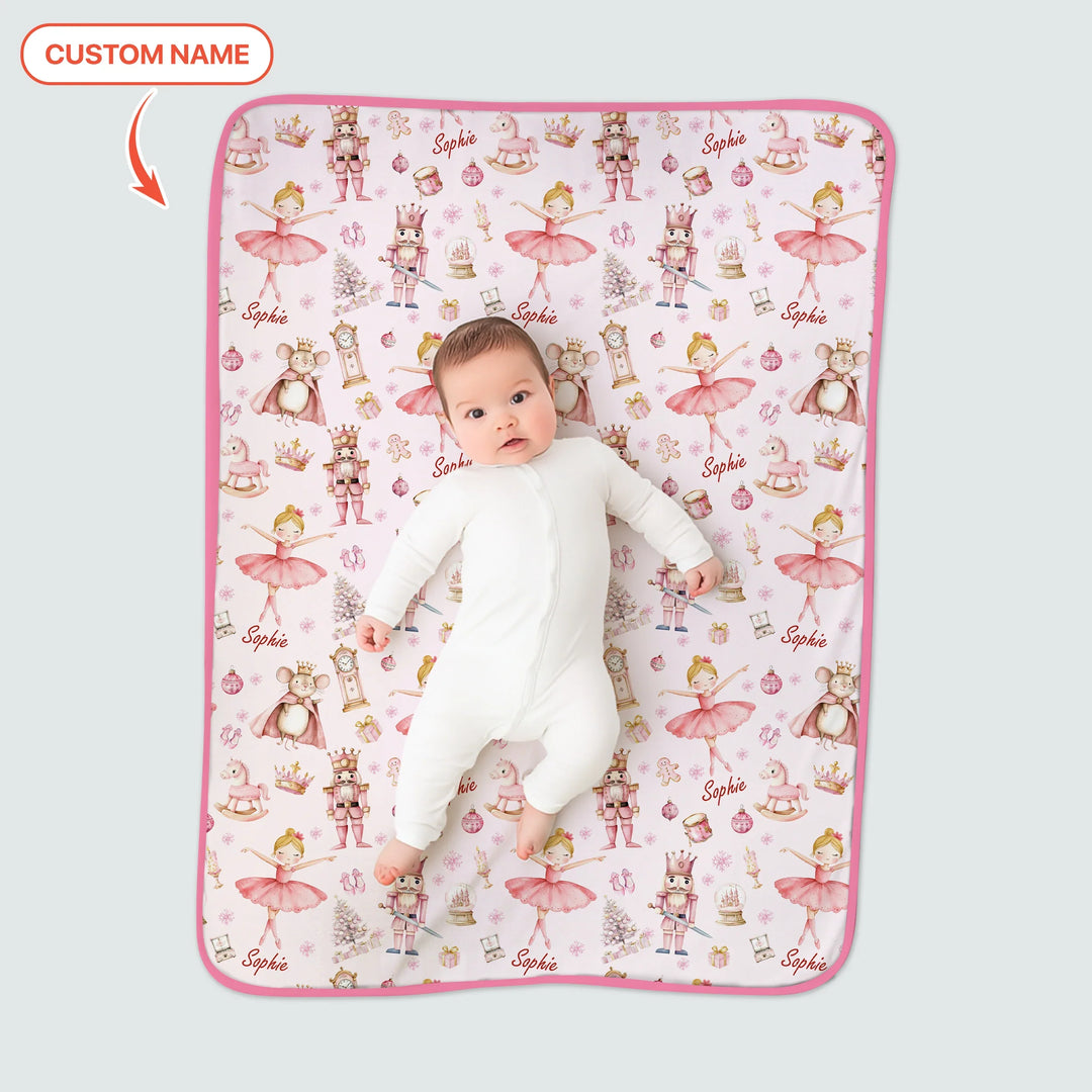 Custom Character "Ballerina Nutcracker Fairytale" Toddler Blanket