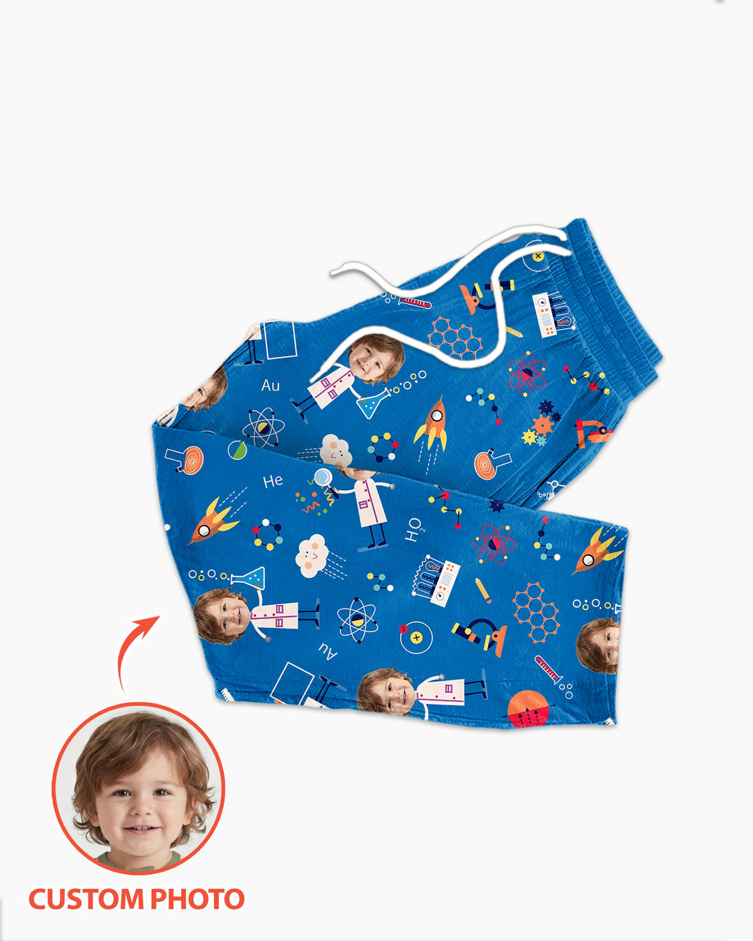 Custom Image Chemical Laboratory Bamboo Men's Pajama Set