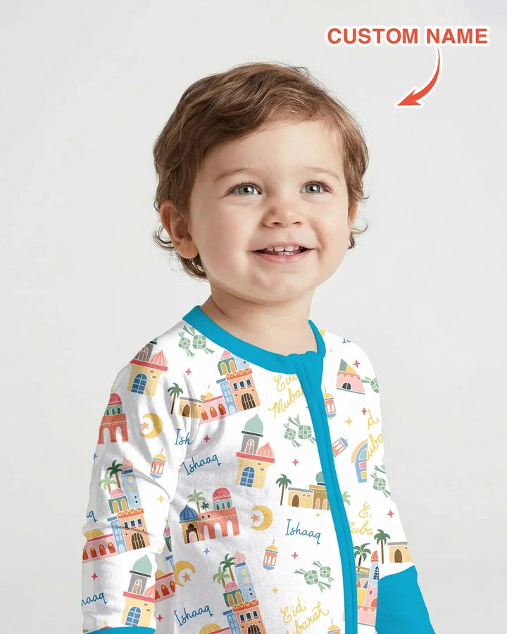 Eid Mubarak Custom Name Convertible Zippy