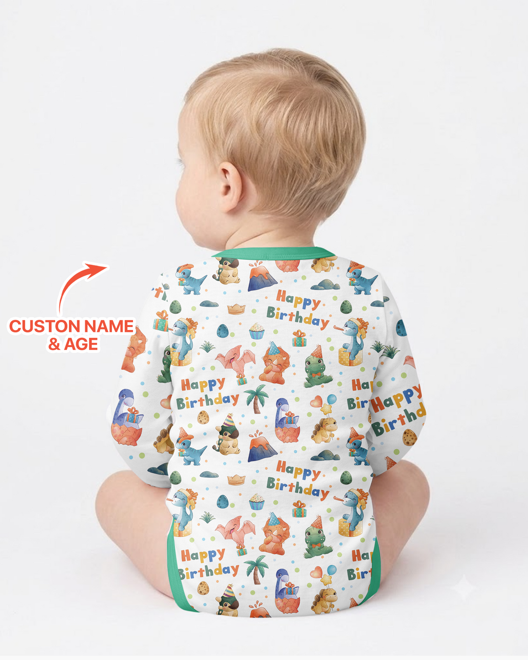 Custom Name When I Wake Up Birthday Dino Bamboo Bodysuit