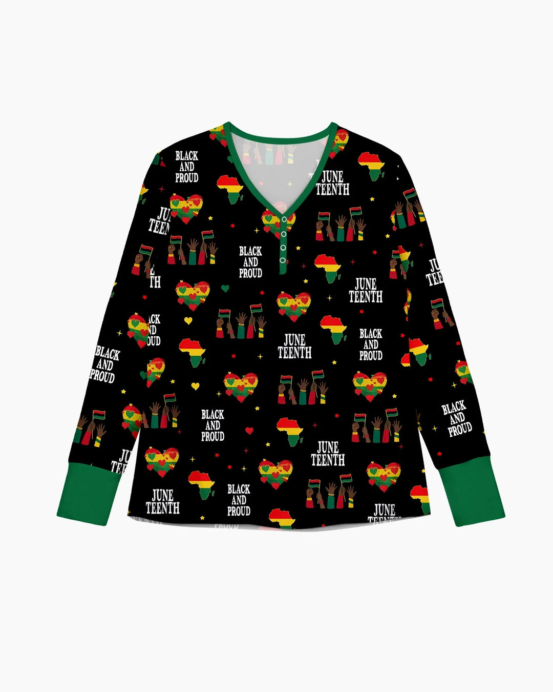 Juneteenth Black and Proud Bamboo Women Pajama Set