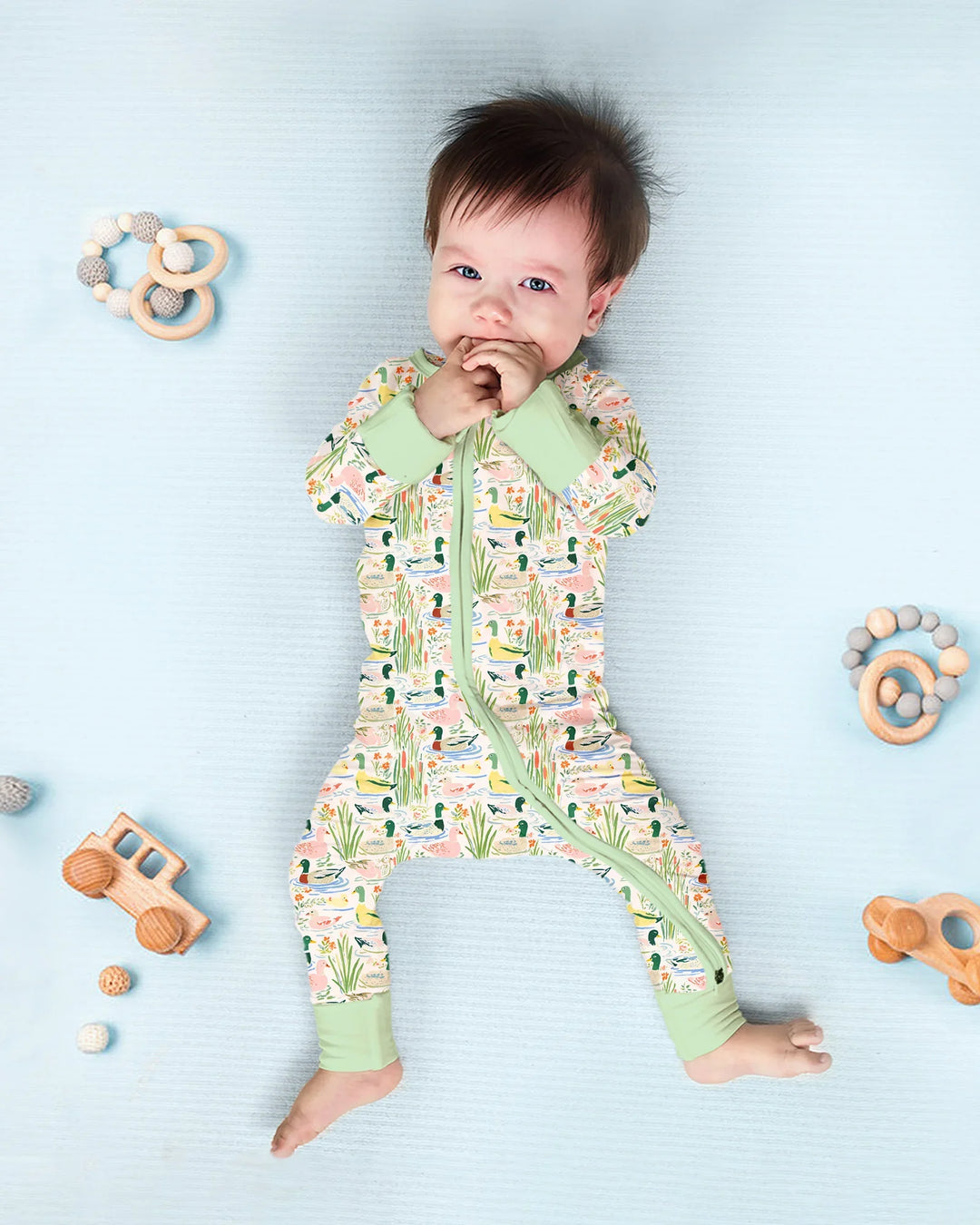 Whimsical Mallard Duck Bamboo Convertible Zippy