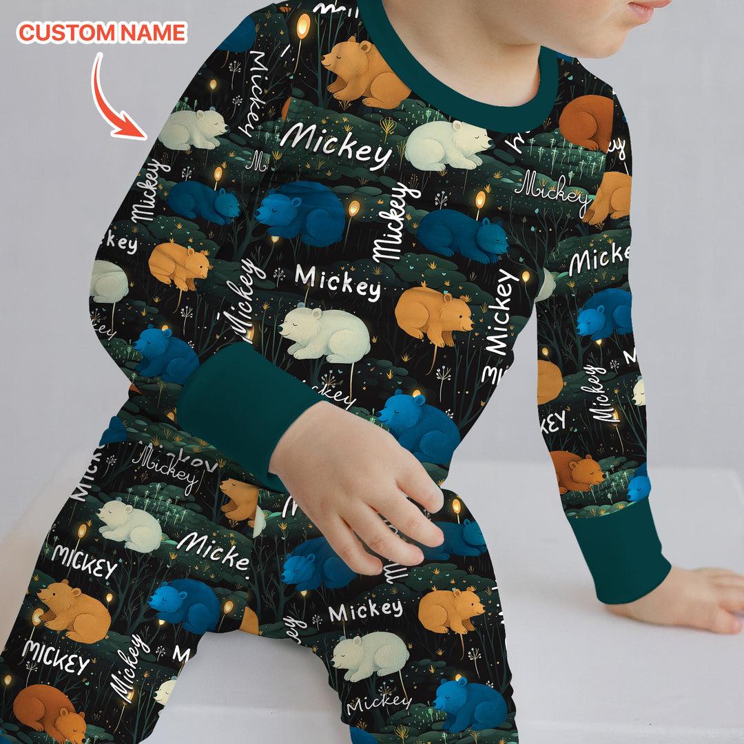 Zweiteiliges Langarm-Pyjama-Set mit Sommerfrüchten