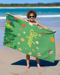 Personalised Fruits Palm Tree Marine Animals Bamboo Beach Towel