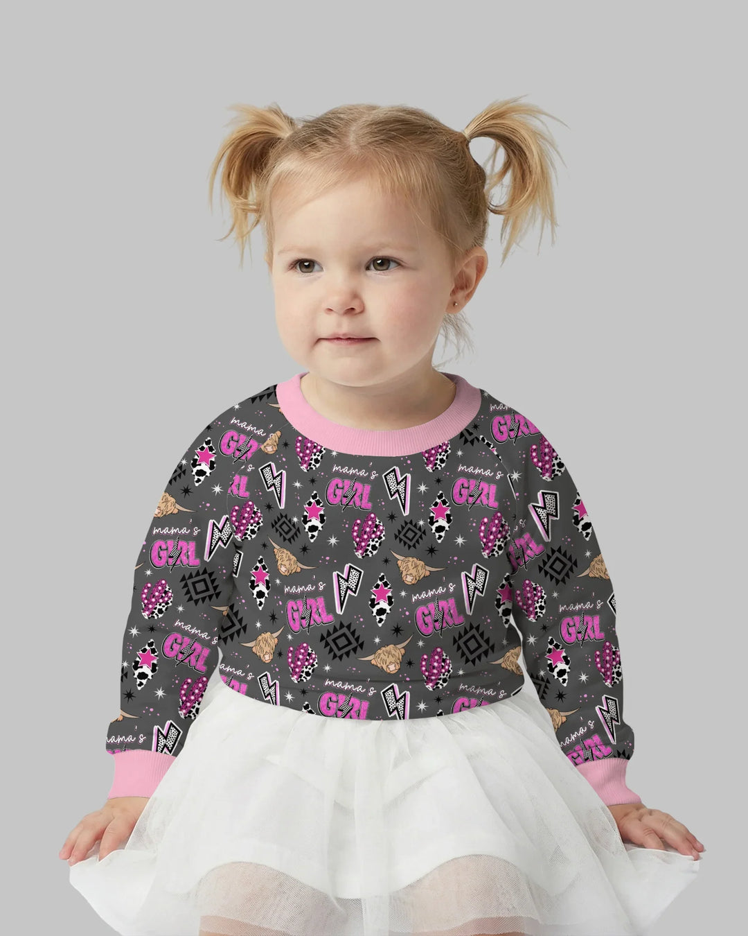 Western Mama & Me passende Bambus-Rundhals-Sweatshirts