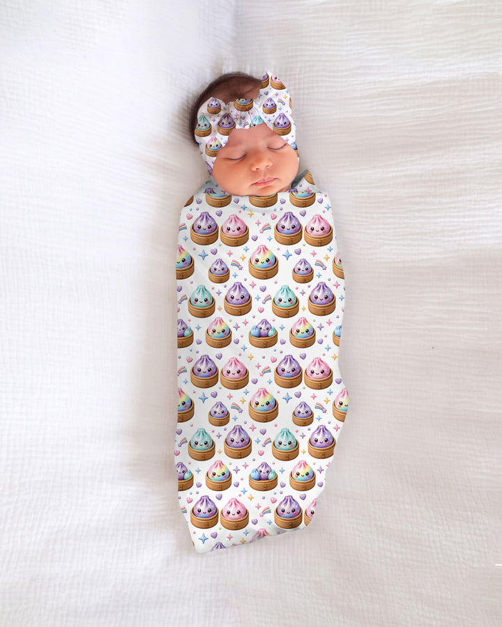 Cute Glitter Dumpling swaddle blanket