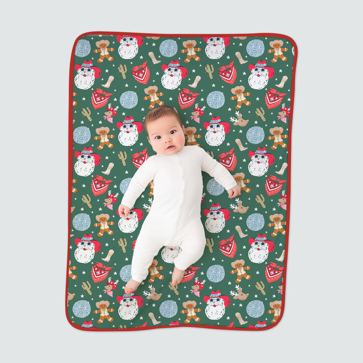 Lovely Western Christmas Boy Toddler Blanket