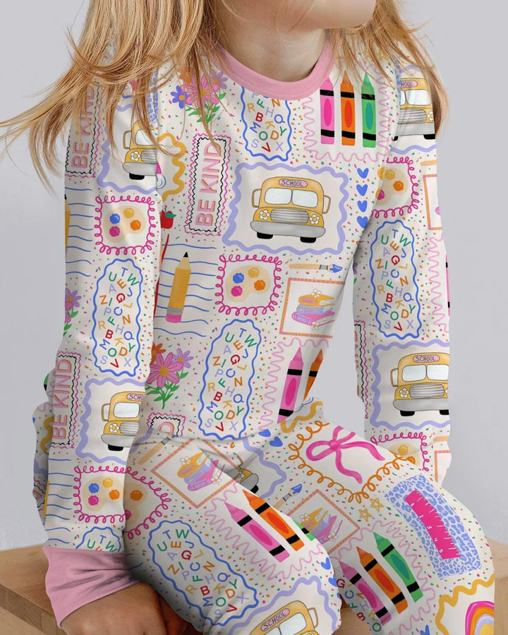 Conjunto de pijama de dos piezas de bambú de manga larga