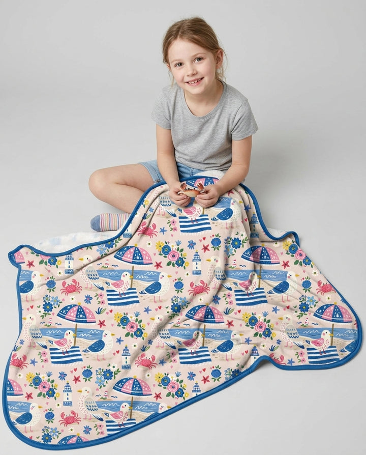 A Day At The Shore Bamboo Blanket