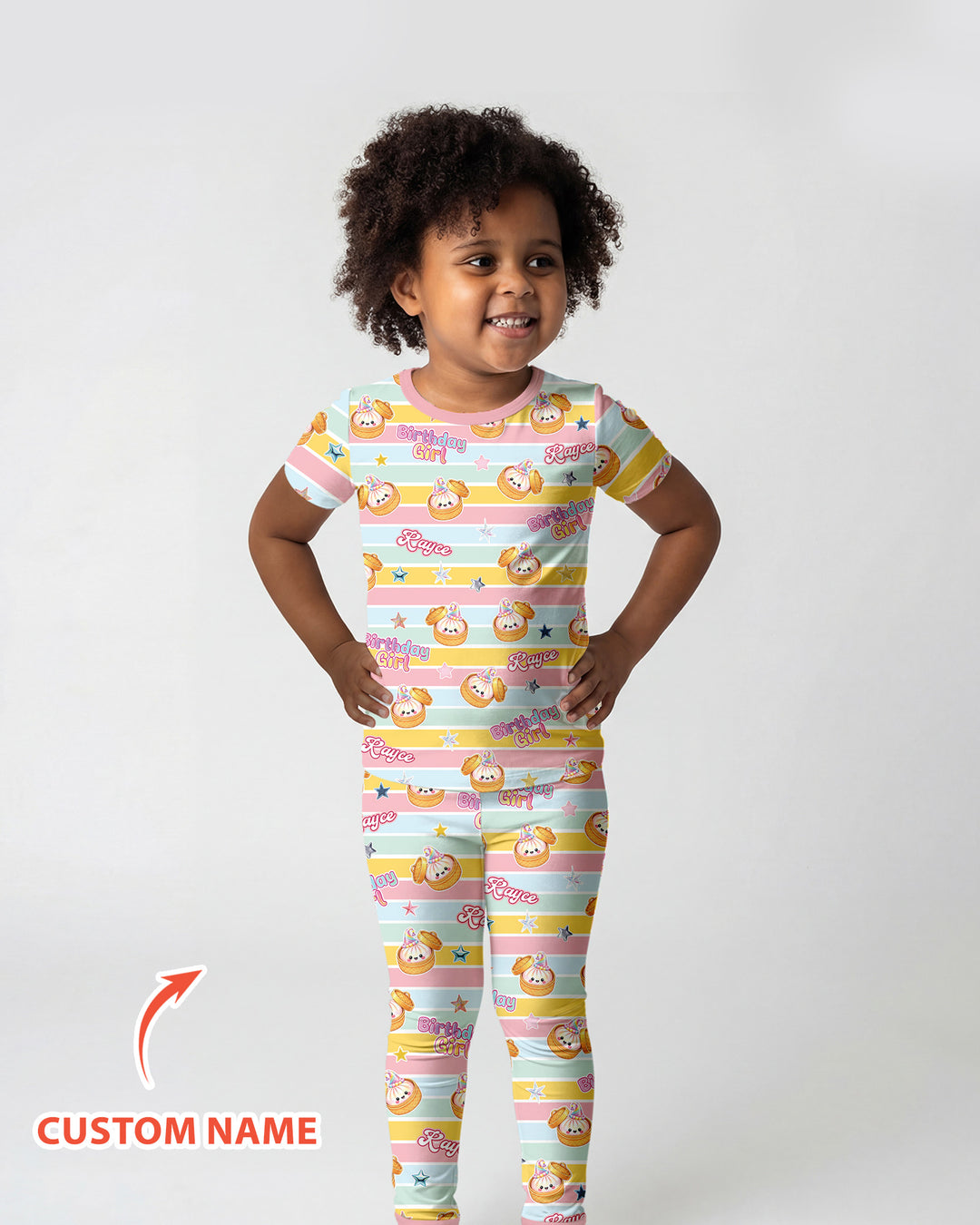 Zweiteiliges, kurzärmliges Pyjama-Set mit Marienkäfern
