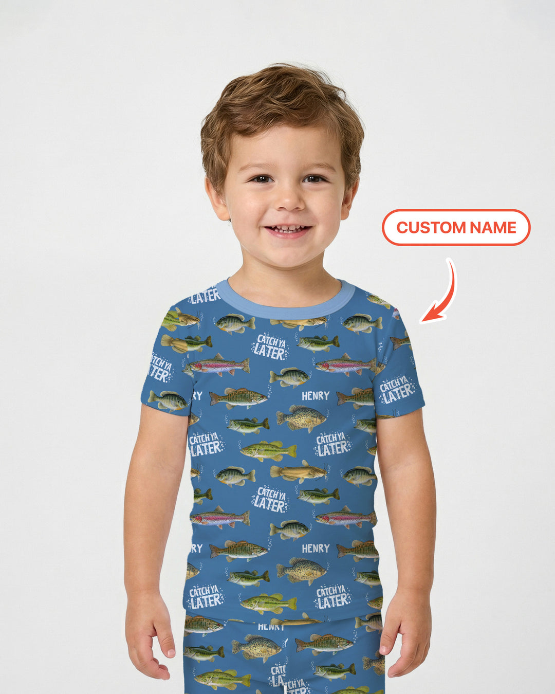 Zweiteiliges, kurzärmliges Pyjama-Set mit Marienkäfern