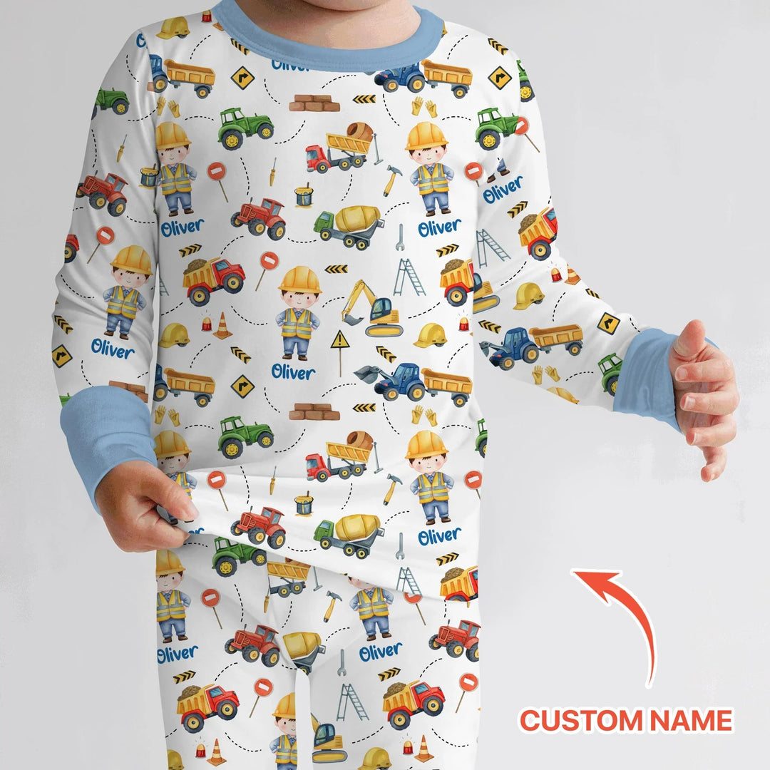 Custom Character Little Digger Adventures Two Piece Long Sleeve Pajama Set