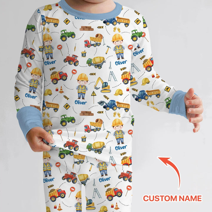Custom Character Little Digger Adventures Two Piece Long Sleeve Pajama Set