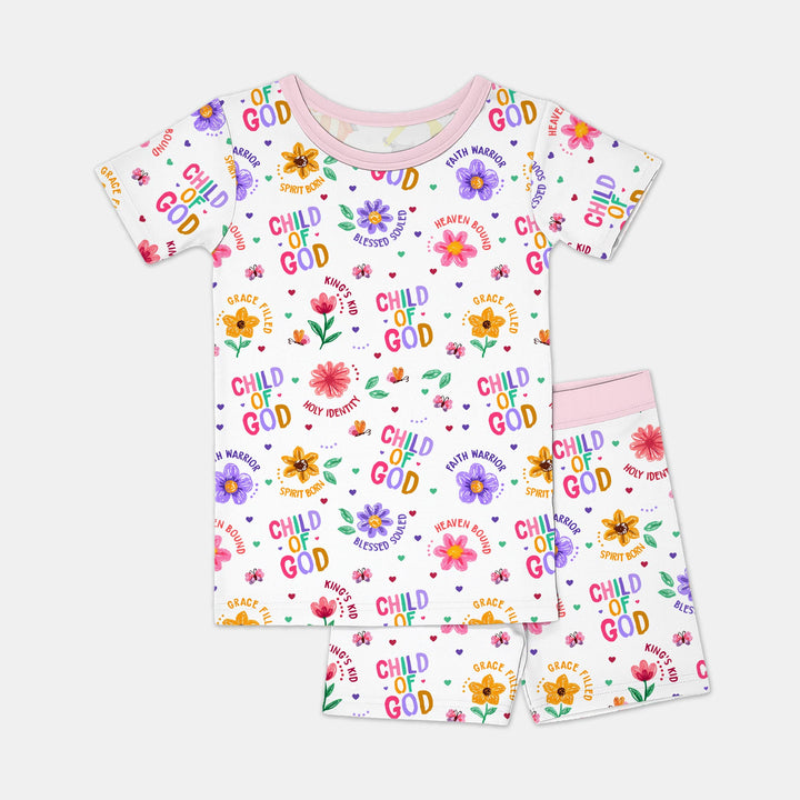 Child of God Two Piece Short Sleeve Shorts Pajama Set