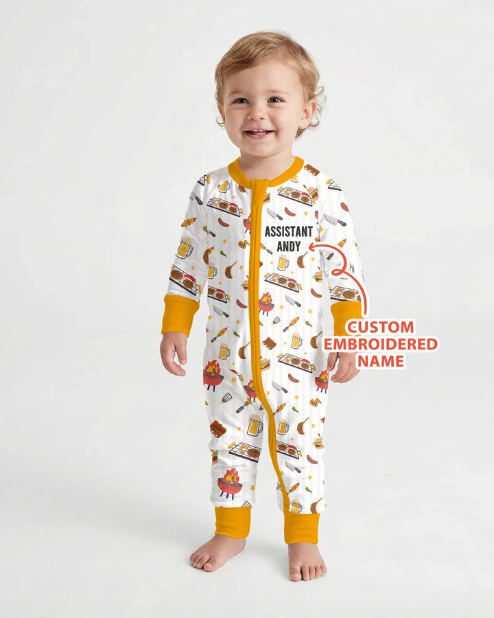 Custom Embroidered Name Grill Dad Bamboo Convertible Zippy