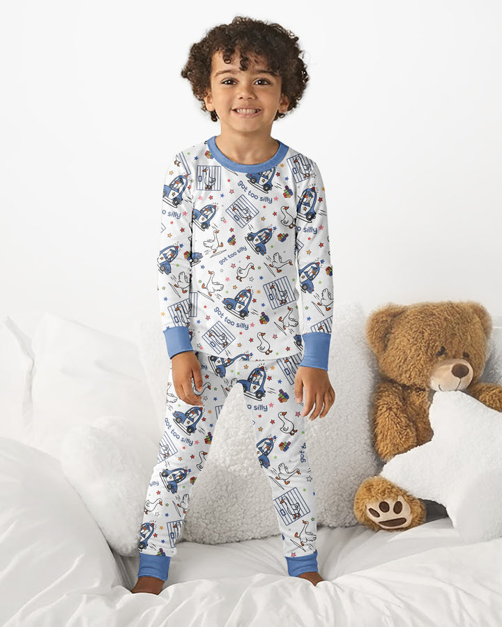 Got Too Silly  Bamboo Two Piece Long Sleeve Pajama Set