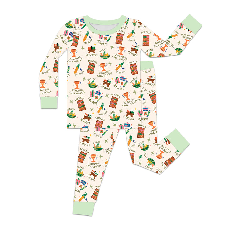 Kwanzaa Spirit Two Piece Long Sleeve Pajama Set